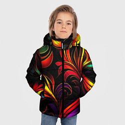 Куртка зимняя для мальчика Паттерн русские узоры, цвет: 3D-светло-серый — фото 2