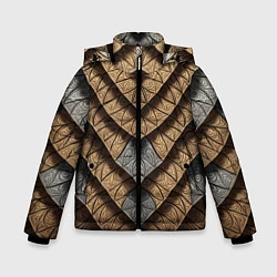 Куртка зимняя для мальчика Броненосец, цвет: 3D-светло-серый