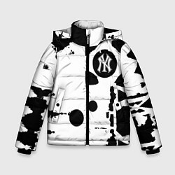 Куртка зимняя для мальчика New York yankees - baseball team pattern, цвет: 3D-светло-серый