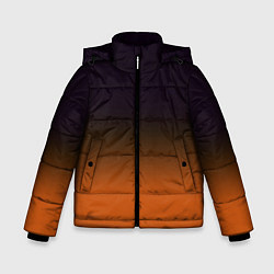 Куртка зимняя для мальчика Градиент от чёрного к оранжевому, цвет: 3D-черный