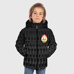 Куртка зимняя для мальчика Осетия Алания герб на спине, цвет: 3D-светло-серый — фото 2