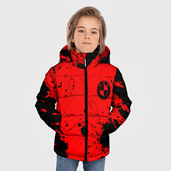Куртка зимняя для мальчика BMW краски текстура красный, цвет: 3D-красный — фото 2