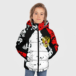 Куртка зимняя для мальчика Россия краски текстура, цвет: 3D-светло-серый — фото 2