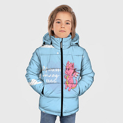 Куртка зимняя для мальчика Младший дракон, цвет: 3D-красный — фото 2