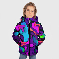 Куртка зимняя для мальчика Яркий неоновый камуфляж, цвет: 3D-красный — фото 2