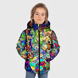 Куртка зимняя для мальчика Знаковые пузырьки, цвет: 3D-красный — фото 2