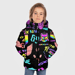 Куртка зимняя для мальчика 6ix9ine logo rap bend, цвет: 3D-светло-серый — фото 2