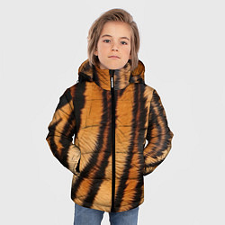Куртка зимняя для мальчика Тигровая шкура, цвет: 3D-светло-серый — фото 2