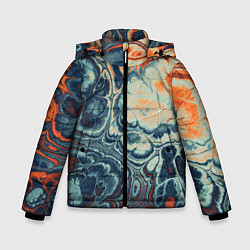 Куртка зимняя для мальчика Абстрактный разноцветный узор, цвет: 3D-черный