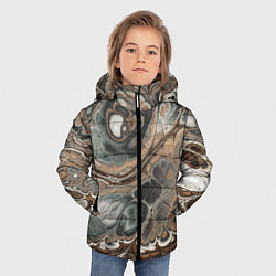 Куртка зимняя для мальчика Абстрактный разноцветный узор, цвет: 3D-красный — фото 2