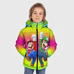 Куртка зимняя для мальчика Братья Марио, цвет: 3D-черный — фото 2