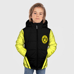 Куртка зимняя для мальчика Borussia geometry yellow, цвет: 3D-красный — фото 2