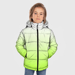 Куртка зимняя для мальчика Бело-салатовый градиент, цвет: 3D-черный — фото 2
