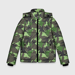 Куртка зимняя для мальчика Самолёты - камуфляж, цвет: 3D-светло-серый