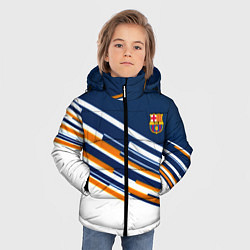 Куртка зимняя для мальчика Реал мадрид текстура футбол спорт, цвет: 3D-красный — фото 2