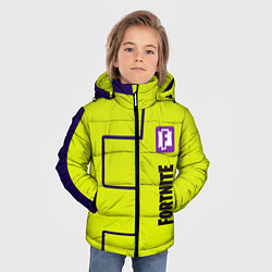 Куртка зимняя для мальчика Fortnite logo yellow game, цвет: 3D-красный — фото 2