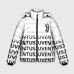 Куртка зимняя для мальчика Ювентус лого паттерн спорт, цвет: 3D-черный