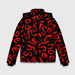 Куртка зимняя для мальчика Sally face pattern game, цвет: 3D-светло-серый