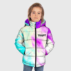 Куртка зимняя для мальчика Trapt текстура градиент неоновые краски, цвет: 3D-черный — фото 2