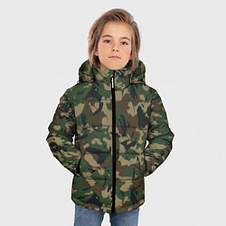 Куртка зимняя для мальчика Классический лесной камуфляж, цвет: 3D-черный — фото 2