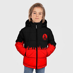 Куртка зимняя для мальчика Half life logo pattern steel, цвет: 3D-черный — фото 2