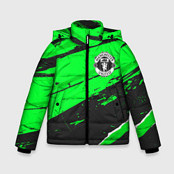 Куртка зимняя для мальчика Manchester United sport green, цвет: 3D-черный