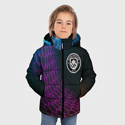 Куртка зимняя для мальчика Manchester City футбольная сетка, цвет: 3D-черный — фото 2