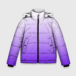 Куртка зимняя для мальчика Бело-сиренево-синий градиент, цвет: 3D-черный
