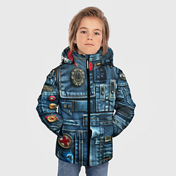 Куртка зимняя для мальчика Джинсы для медработников, цвет: 3D-красный — фото 2
