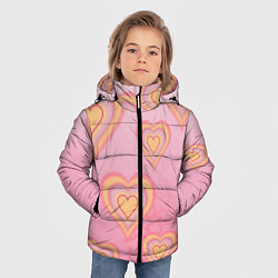 Куртка зимняя для мальчика Сердца градиент, цвет: 3D-черный — фото 2