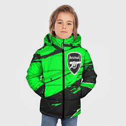 Куртка зимняя для мальчика Arsenal sport green, цвет: 3D-черный — фото 2