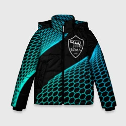 Куртка зимняя для мальчика Roma football net, цвет: 3D-черный