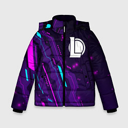 Куртка зимняя для мальчика League of Legends neon gaming, цвет: 3D-черный