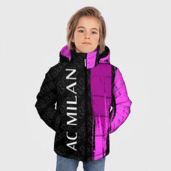 Куртка зимняя для мальчика AC Milan pro football по-вертикали, цвет: 3D-черный — фото 2