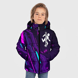 Куртка зимняя для мальчика Portal neon gaming, цвет: 3D-черный — фото 2