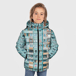 Куртка зимняя для мальчика Хрущёвка в голубых тонах, цвет: 3D-черный — фото 2