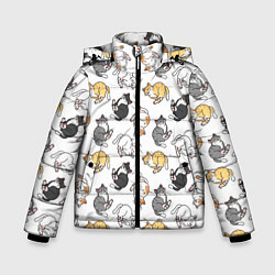 Куртка зимняя для мальчика Kitty pattern, цвет: 3D-черный