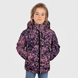 Куртка зимняя для мальчика Абстрактный брызги сине-розовый, цвет: 3D-черный — фото 2