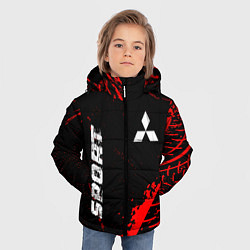 Куртка зимняя для мальчика Mitsubishi red sport tires, цвет: 3D-черный — фото 2