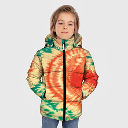 Куртка зимняя для мальчика Тай-дай паттерн, цвет: 3D-светло-серый — фото 2