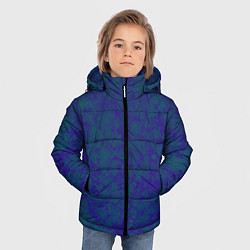 Куртка зимняя для мальчика Камуфляж синий с зелеными пятнами, цвет: 3D-светло-серый — фото 2