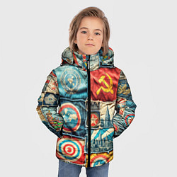 Куртка зимняя для мальчика Пэчворк джинсы в СССР, цвет: 3D-черный — фото 2