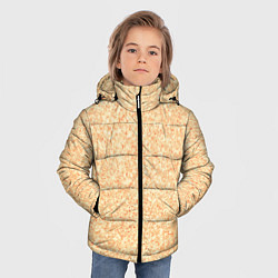 Куртка зимняя для мальчика Текстура жёлтый мрамор, цвет: 3D-черный — фото 2