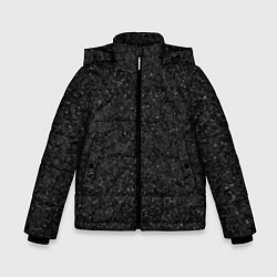 Куртка зимняя для мальчика Текстура мокрый асфальт тёмный серый, цвет: 3D-светло-серый