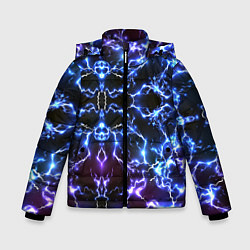 Куртка зимняя для мальчика Электрический разряд, цвет: 3D-черный