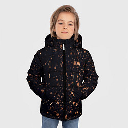 Куртка зимняя для мальчика Чёрно-синий с золотым напылением, цвет: 3D-черный — фото 2