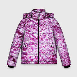 Куртка зимняя для мальчика Сверкающая розовая фактура фольги, цвет: 3D-светло-серый