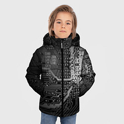 Куртка зимняя для мальчика Микросхема плата, цвет: 3D-красный — фото 2