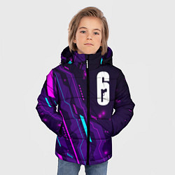 Куртка зимняя для мальчика Rainbow Six neon gaming, цвет: 3D-черный — фото 2