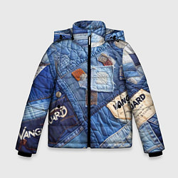 Куртка зимняя для мальчика Vanguard jeans patchwork - ai art, цвет: 3D-светло-серый
